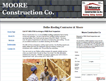 Tablet Screenshot of mooreconstructiondfw.com